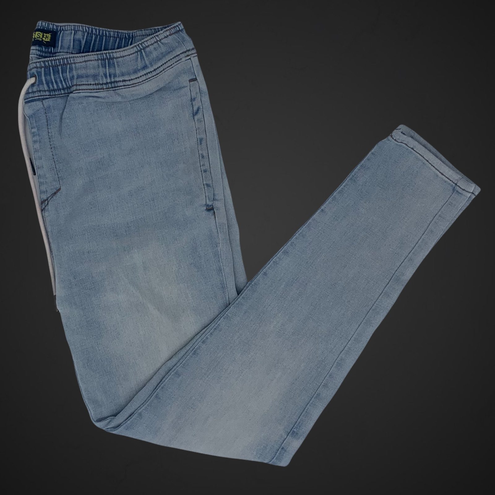 Crash Rare Drawstring Adjustable Denim Jean Pants Size S