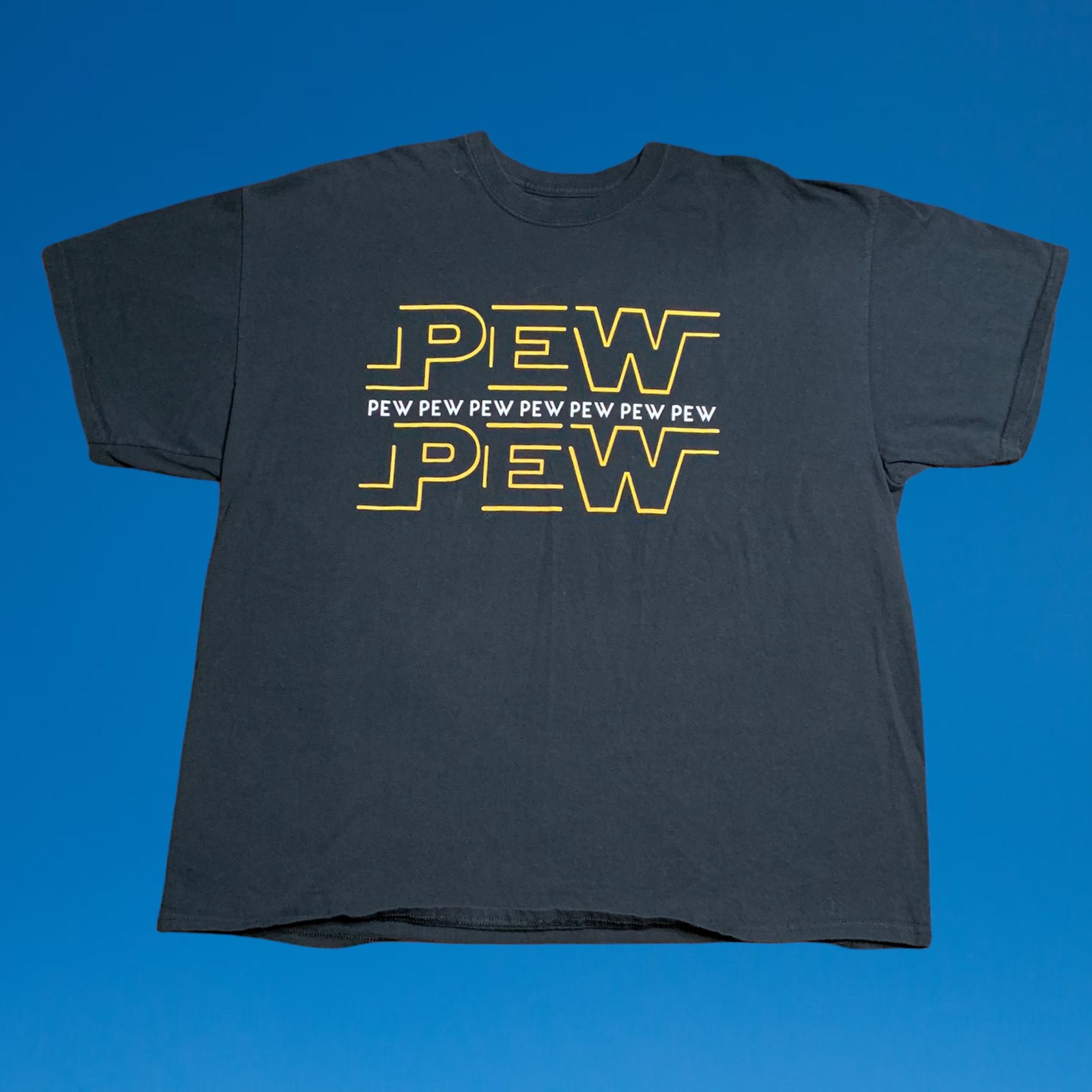 Pew Pew Stars Wars Men's T-Shirt Size XL