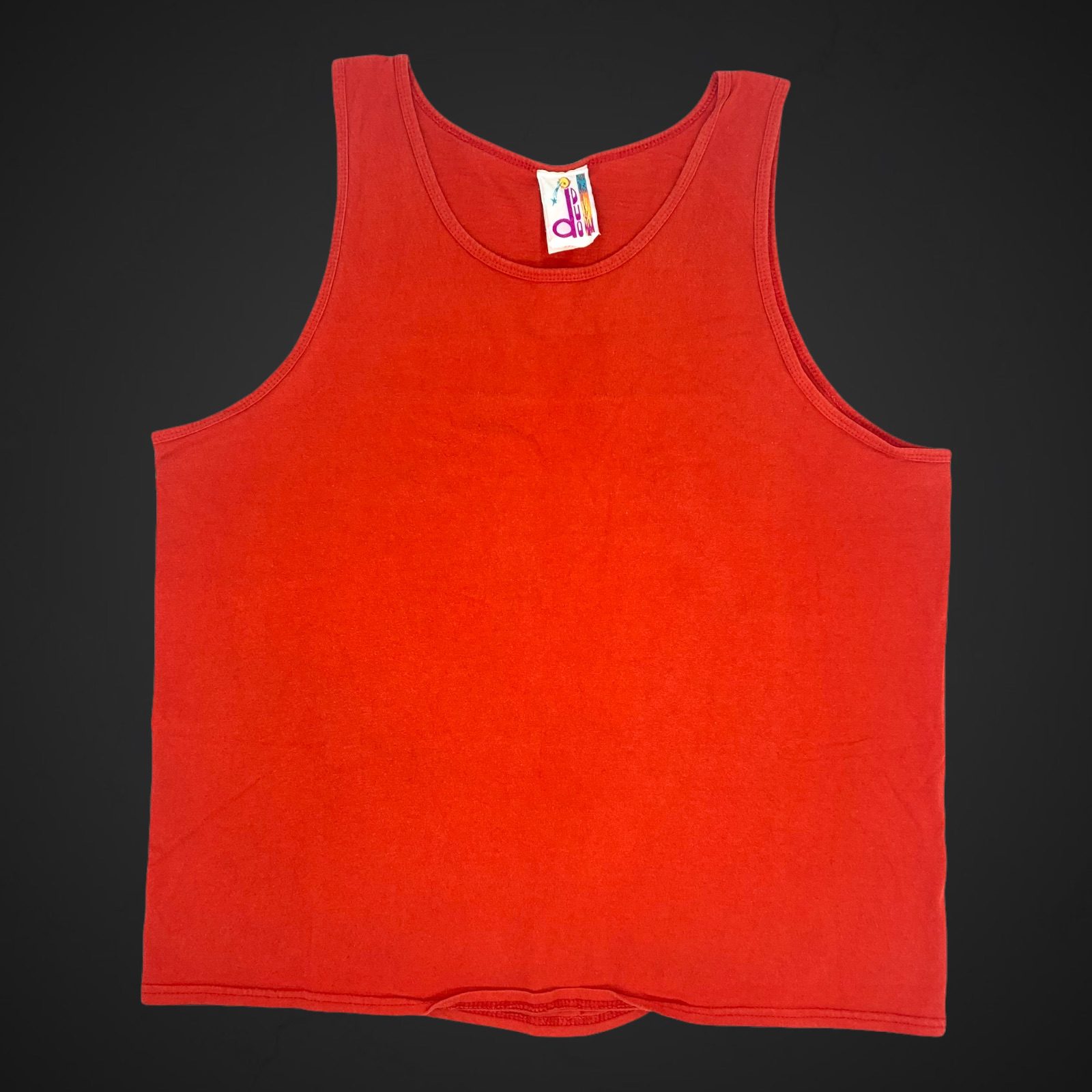Vtg Duo Red Tank Top Size X/L