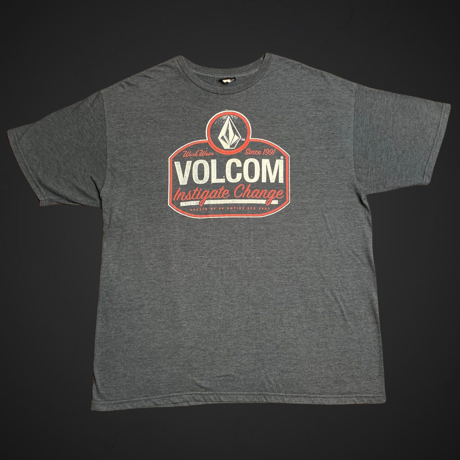 Vintage Volcom Instigate Change Workwear Since 1991 Men's T-Shirt Size XL