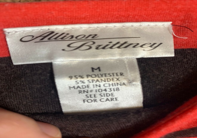 Allison Brittney Medium Striped Warm Sweater Style Women’s Midi Dress