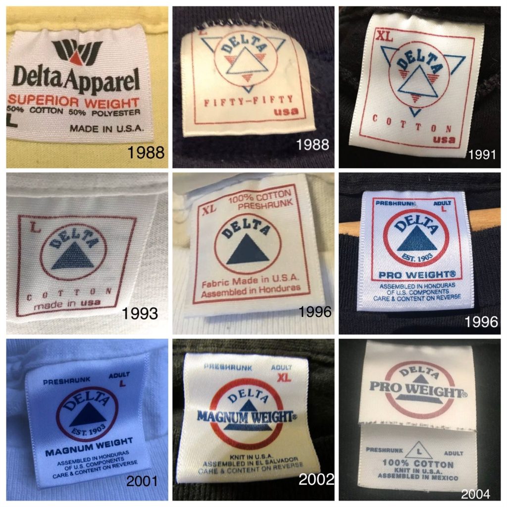 delta vintage tag